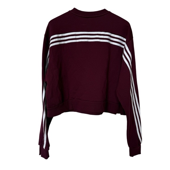 Adidas Texas A&M Women's Cropped Crew Sweater Maroon XL Long Sleeve Casual Comfy - Picture 4 of 7
